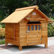 HY/🍉Jicai Ji Fir Dog House Outdoor Dog House Villa Dog House Sun Protection Rainproof and Waterproof Wooden Kennel Cat H