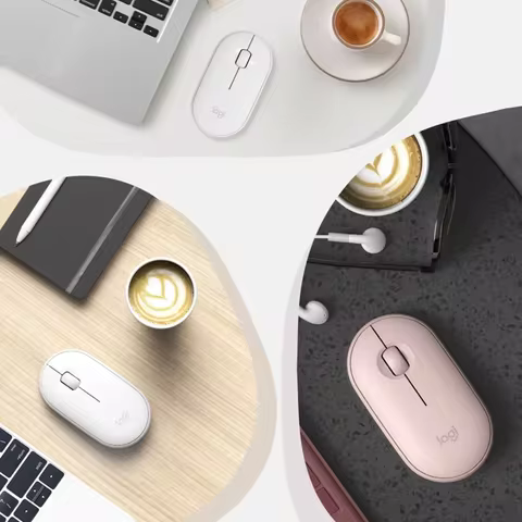 Logitech POP/Pebble M350 Wireless Bluetooth Mouse Portable Silent Female Office Mouse for Laptop And