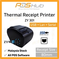 ZYWELL ZY301 80mm Thermal Receipt Printer (USB+LAN+Serial) pos system receipt printer