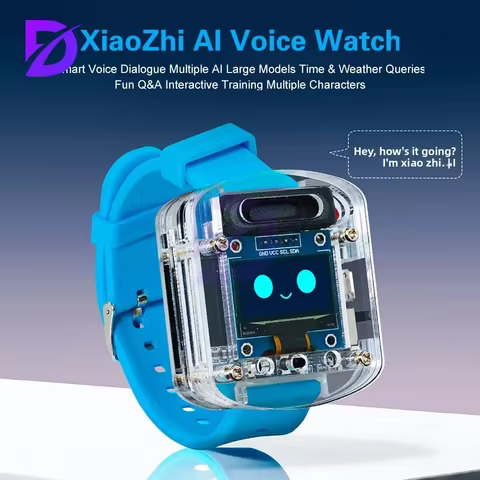 ESP32S3N16R8 Voice DIY Electronic Watch Kit Artificial Intelligence Conversation 0.96-Inch Oled Scre