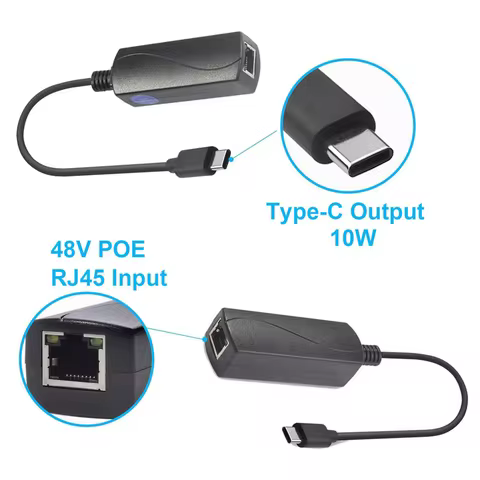 New mini PoE to USB C Adapter Converter, Convert POE to Output 5V/2A Type-C IEEE802.3af and PD Charg