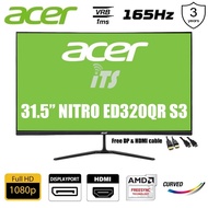 Acer 31.5" ED320QR S3 Curved 165Hz 1ms Gaming Monitor