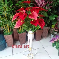 bunga anturium#bunga anturium plastik#anturium +standing#bunga plastik - merah