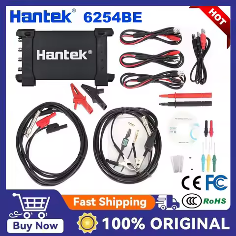 Hantek 6254BE Digital Oscilloscope 4 Independent Channels, 1GSa/S High-Speed Real-Time Sampling, 250