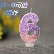 Kuromi Number Candle 3 Children 8 Cute 4 Cartoon 7 Birthday Cake Decoration 6 Years Old 5 Kuromi Par