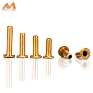 Brass Eyelet Rivet Nut Copper Hollow Grommet Hole Rivets Thread Diameter 0.9mm-2mm Bolt Length 2.5mm