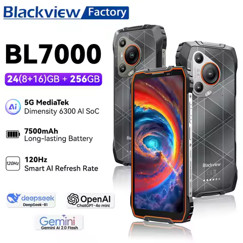 2025 NEW BLACKVIEW BL7000 5G Rugged Smartphone 24(8+16)GB 256GB Cerllphone 6.78" HD+2.4K Display 120