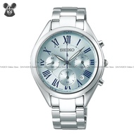 SEIKO SRWZ05P1 Women's Analog Watch LUKIA Chronograph Quartz 35mm SS Bracelet Blue *Original