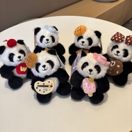 Cute Chengdu Panda Flower Plush Toy Doll Bag Ornaments Keychain Doll Souvenir Birthday Gift