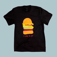 Burger_Hedthebox เสื้อยืดคอกลม I like to eat