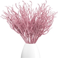 1PC Pink Glitter Christmas Tree Pick Curly Tall Tree Filler Branches Christmas Tree Sprigs and Twigs