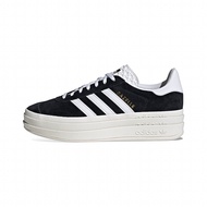 [กล่องเดิม] Adidas Originals Gazelle Bold Thonth Leisure Womens Shoes Black HQ6912