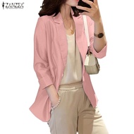 ZANZEA Women's Korean Design Textured Fabric Suit Top Blazer