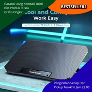17 Inch Laptop Cooling Pad USB 2 Fans Large Silent Fan Adjustable Speed Ergonomic 4 Height Levels Fo
