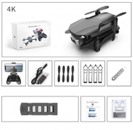 Others - R16迷你折疊無人機四軸飛行器航模飛機獨立站（黑色4K雙攝像彩盒包裝（三電版））