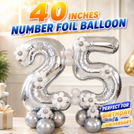 big size balloon 40inches Silver /gold Number Foil Balloon for Birthday, Anniversary & Milestone