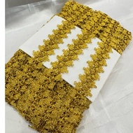 2-sided Crown Gold Lace K999 (17yds) 2-sided Gold Flower Lace/ 999 Lace/ K 999 2-sided Lace/