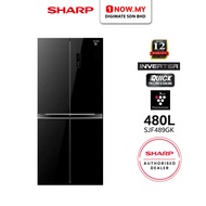 SHARP 480L Avance Inverter Side-By-Side Refrigerator SJF489GK | Peti Sejuk 冰箱