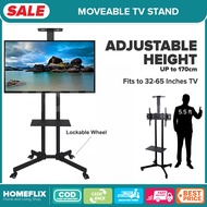 TV Bracket Movable Floor Carts Flexible For 32-65 inches Mount Bracket Adjustable Height