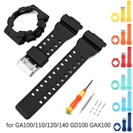 Resin Watch Strap Case Bezel for Casio G-SHOCK GA-110 GD120 GD-100 GLS100 Men Sport TPU Watch Band M