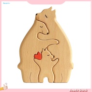 HOT Creative Play Puzzle Wooden Animal Puzzle Customizable Wooden Bear Family Puzzle Educational Toy Home Decor Birthday Gift