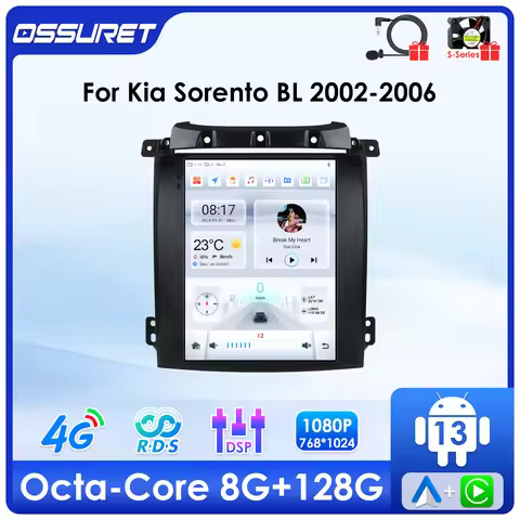 9.7"4G 8Core Android 14 Auto Car radio For Kia Sorento BL 2002-2006 Multimedia player GPS navi Carpl