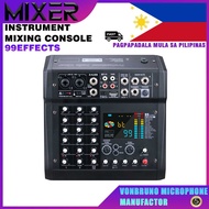 99 effects pedal instrument mixer 4 Channel Audio Interface DJ Mixer Sound Board Console