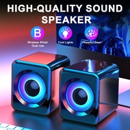 Dual Speaker Volume Full-range Speaker Portable Usb Bluetooth Computer Speaker Subwoofer for Pc Lapt