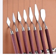 GIDA ️Red Wooden Handle Color Squeegee Trowel Mix For Cakes Art Craft