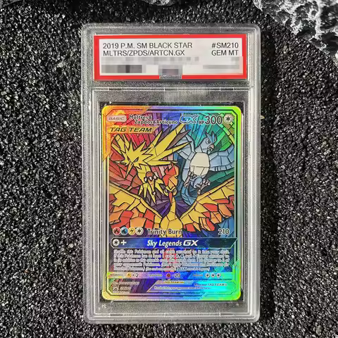 Diy PTCG English Version Basic Motres Zapdos Articuno Rating Card Mltrsizpds/artcn.gx Collection Car