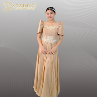 Modern Filipiniana dress mestiza sleeves chiffon gown - modern traditional wear Woman Dress
