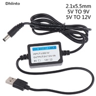 [Dhiinto] USB Charge Power Boost Cable DC 2.1x5.5mm 5V to DC 9V/12V 1A Step UP Cable