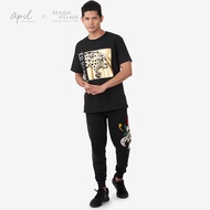 ED HARDY MEN’S PRINTED ROUND NECK TEE GOLD LEOPARD