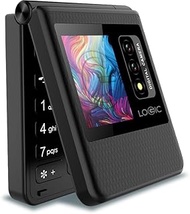 Logic Z1L 4G/LTE/Volte Dual Screen Flip Phone |Camera VGA & LED Flash, USB Type C (Black)