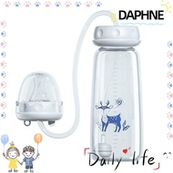 DAPHNE Hands-Free Baby Bottle, 8oz/240ml Normal-Neck Feeding Bottle Set, with Straw Brush Gravity Ba