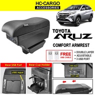Perodua Aruz HC CARGO USB LED Indicator Double Layer Adjustable Armrest w/ USB HC-13 Organizer Conso