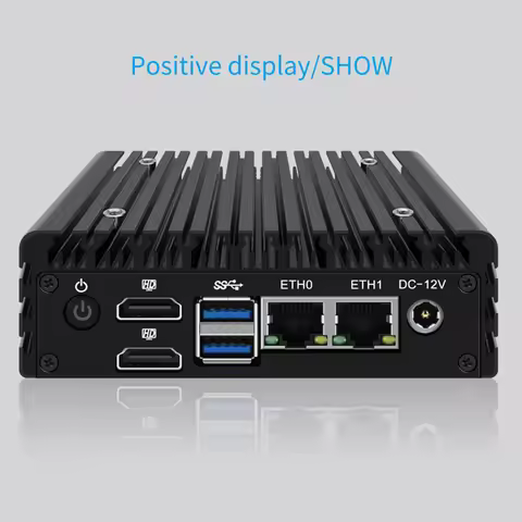 P1 Mini PC 6W Low Power Intel N3160 Quad Core Quad Thread X86 Soft Router 2*1000M Lan Port HD-MI Out