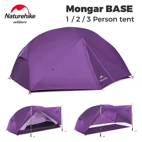 Naturehike Tent Mongar BASE/PRO/UL 1 2 3 Person Tent Ultralight Outdoor Camping Tent Waterproof Hiki