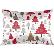 Satin Pillowcase for Hair and Skin Geometric Trees Silk Pillow Case with Zipper, Soft Silky Pillow C