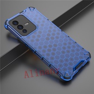 Vivo V23 5G Case Hard Honeycomb Clear Shockproof Phone Casing Vivo V23 VivoV23 5G Back Cover