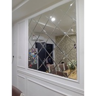 DIY Set Diamond Mirror/ PS Frame Wainscoting