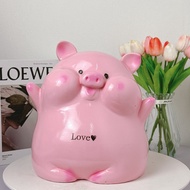[BUY 1 GET 1 SMALL] Piggy bank, HELLO Dumpling Pig model piggy bank, BIG size, gift piggy bank, deco