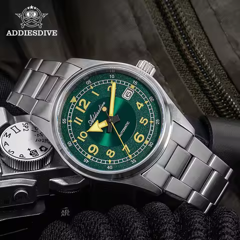 ADDIESDIVE NH35 Sapphire Automatic Watch 39mm Fashion Stainless Steel Mechanical Watches Super Lumin