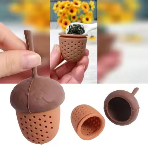 Silicone Acorn Tea Strainer High Temperature Resistance Soft Oak Nut Tea Infuser Spice Filter Tea Ma