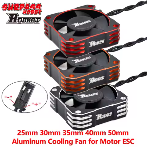 SURPASS Rocket Metal Cooling Fan Motor 25mm 30mm 35mm 40mm 50mm Aluminum Cool Fan Heat Sink Fan Cove