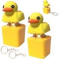2Finger Tip Toy，Duckeys Vibrating Keyboard Fingertip Toy，Vibrating Duck Keyboard Keychain，Duck Keych