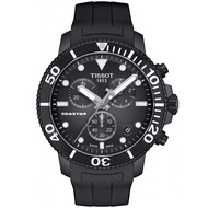 Original TISSOT Seastar 1000 Chronograph Quartz Black Dial Men's Watch T120.417.37.051.02