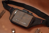 [TAS ONLY]Waistbag Pusiill/Waistbag Kulit Asli+Cordura/Tas Selempang Pria/Tas Kulit