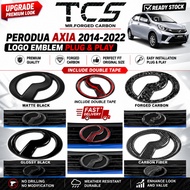 TCS PERODUA AXIA OLD 2014-2017 / 2017-2022 CAR LOGO EMBLEM PLUG AND PLAY COVER GARNISH ACCESSORIES T