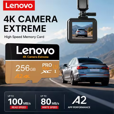 Lenovo High Speed Micro SD Card 512GB 128GB 256GB Class 10 U3 4K HD Recording for DJI Insta360 Drivi